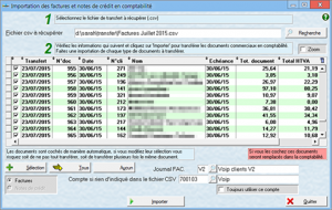 MIFA, Importation de factures